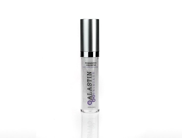 Alastin Regenerating Skin Nectar skincare product bottle.