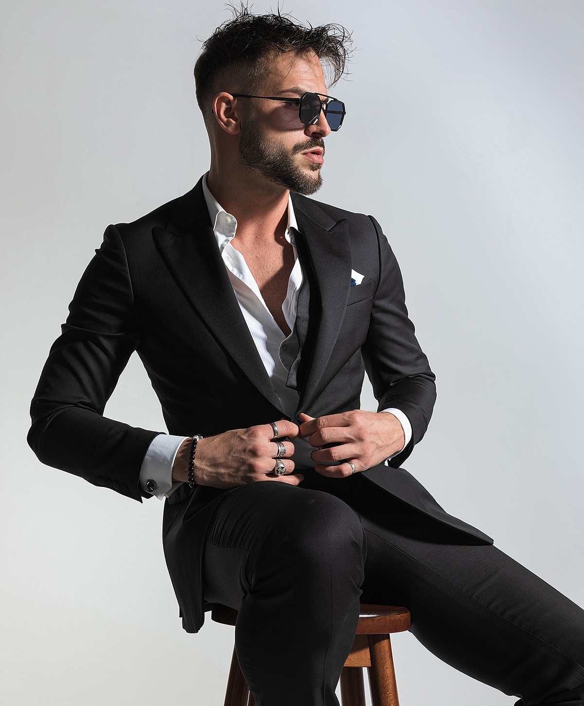 Medical professional preparing patient for procedure.