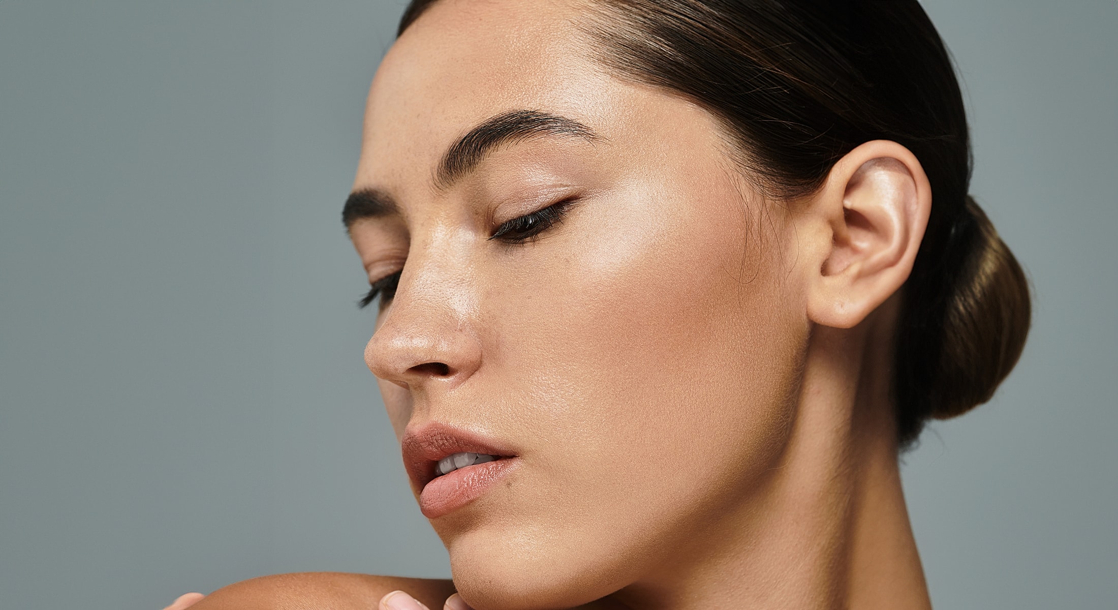 Administering cosmetic treatment in a clinical setting.